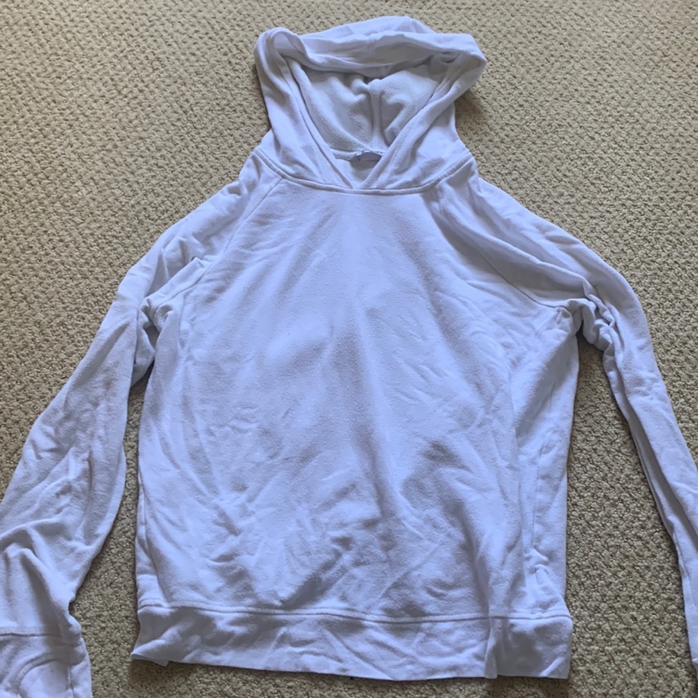 Athleta cross back white sweatshirt